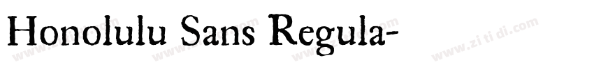Honolulu Sans Regula字体转换